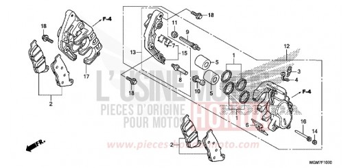 VORDERRAD-BREMSSATTEL (CB600F) CB600FD de 2013